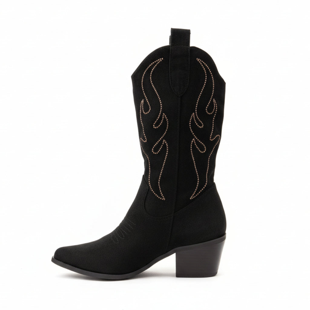 Bota media caña campera