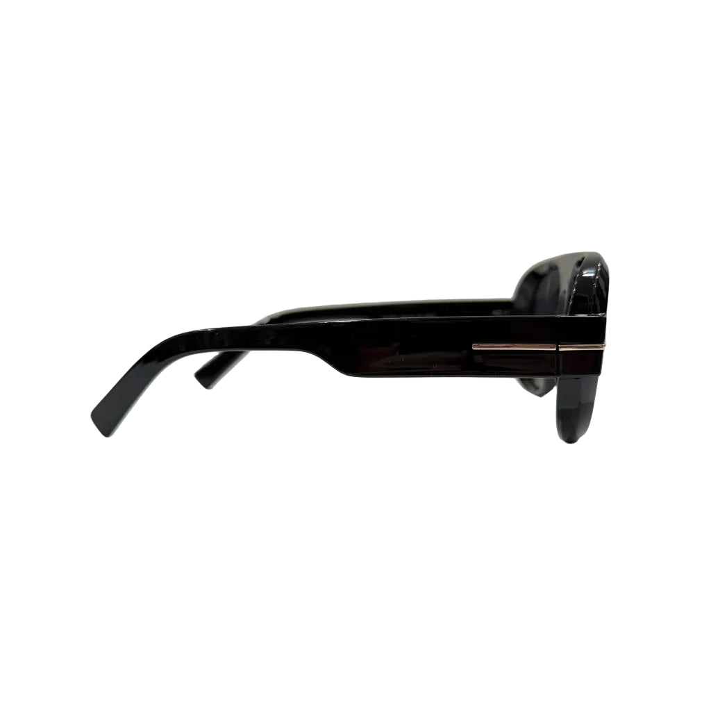 Gafas de Sol Aviador Oversize Montura Acetato Negro Barra Superior VE06
