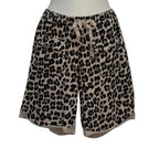 Bermuda Lacandona animal print leopardo cintura elástica tachuelas