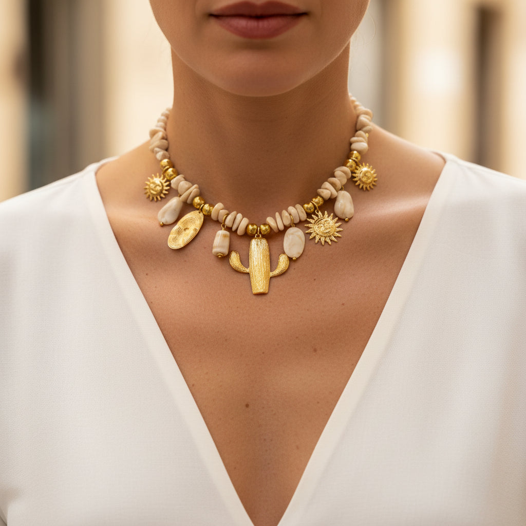 Collar corto desierto