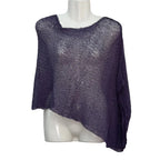 Poncho Mágico Angara - Poncho de punto calado con hilo brillante