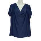 Blusa Candela con Escote Drapeado y Manga Mariposa