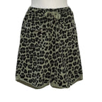 Bermuda Lacandona animal print leopardo cintura elástica tachuelas