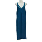 Vestido Lencero Straciatella - Vestido maxi de tirantes con encaje en escote V