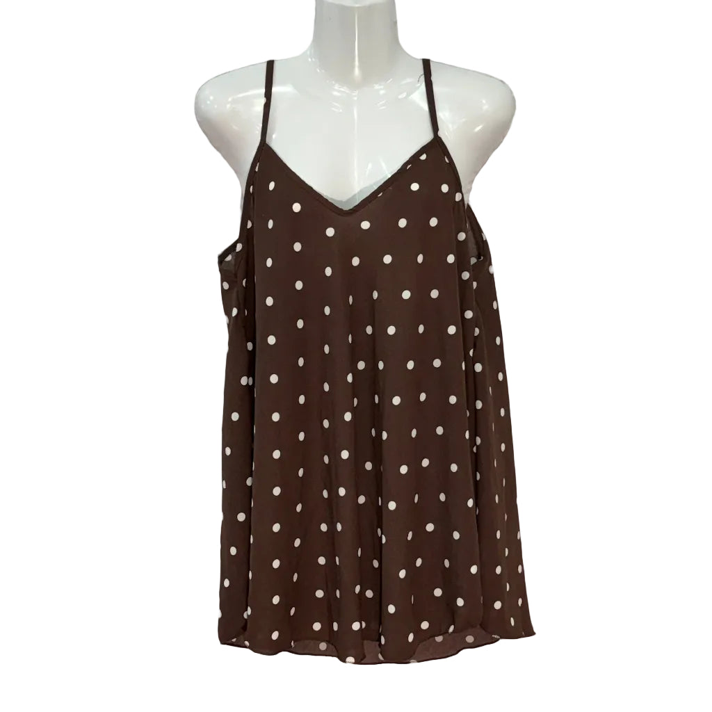 Top aries - camisola de gasa con estampado de lunares y escote en V