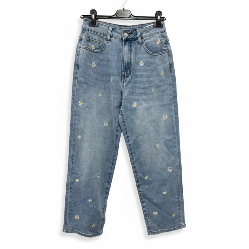 Pantalon vaquero frambuesa