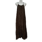 Vestido largo Andromeda de tirantes con estampado de lunares boho