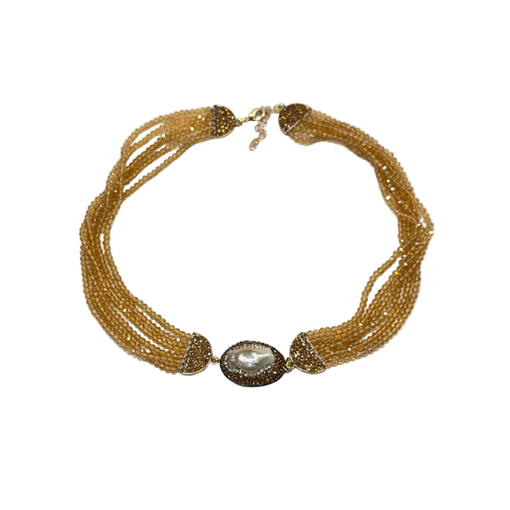 Collar dorado anacardo