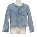 Chaqueta Vaquera Ember con Botones Dorados y Bolsillos Parche