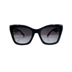 Gafas de Sol Oversize Cat Eye con Montura Azul Pato y Patillas Carey VE01