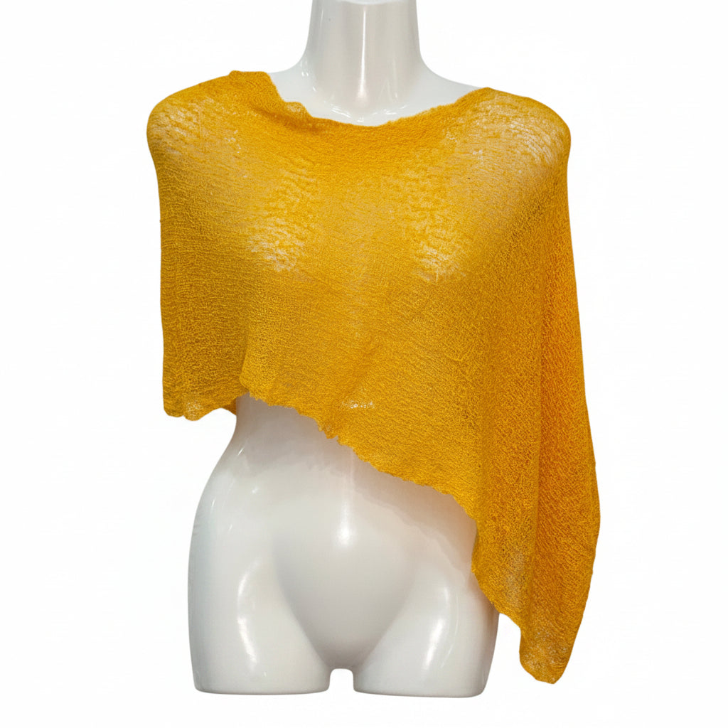 Poncho Mágico Angara - Poncho de punto calado con hilo brillante