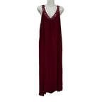 Vestido Lencero Straciatella - Vestido maxi de tirantes con encaje en escote V