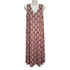 Vestido Largo Mery sin Mangas con Estampado Paisley y Escote en V