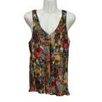 Top Rosaleda sin mangas con escote en V y estampado floral fluido