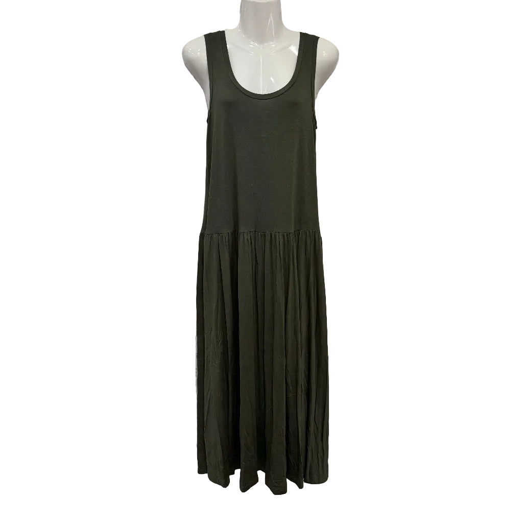 Vestido Largo Aurora – Maxi sin Mangas con Falda Voluminosa