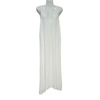 Vestido Lencero Straciatella - Vestido maxi de tirantes con encaje en escote V