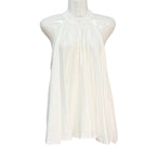 Camiseta Plenitud Halter con Cuello Fruncido y Vuelo Amplio
