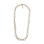 Collar Mayra Cadena Eslabones Ovalados Bañado en Oro Angara Moda