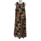Vestido largo Paloferro sin mangas estampado floral tropical tirantes anchos