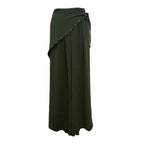 Pantalón Aira de Viscosa Fluida con Capa Cruzada y Tachuelas