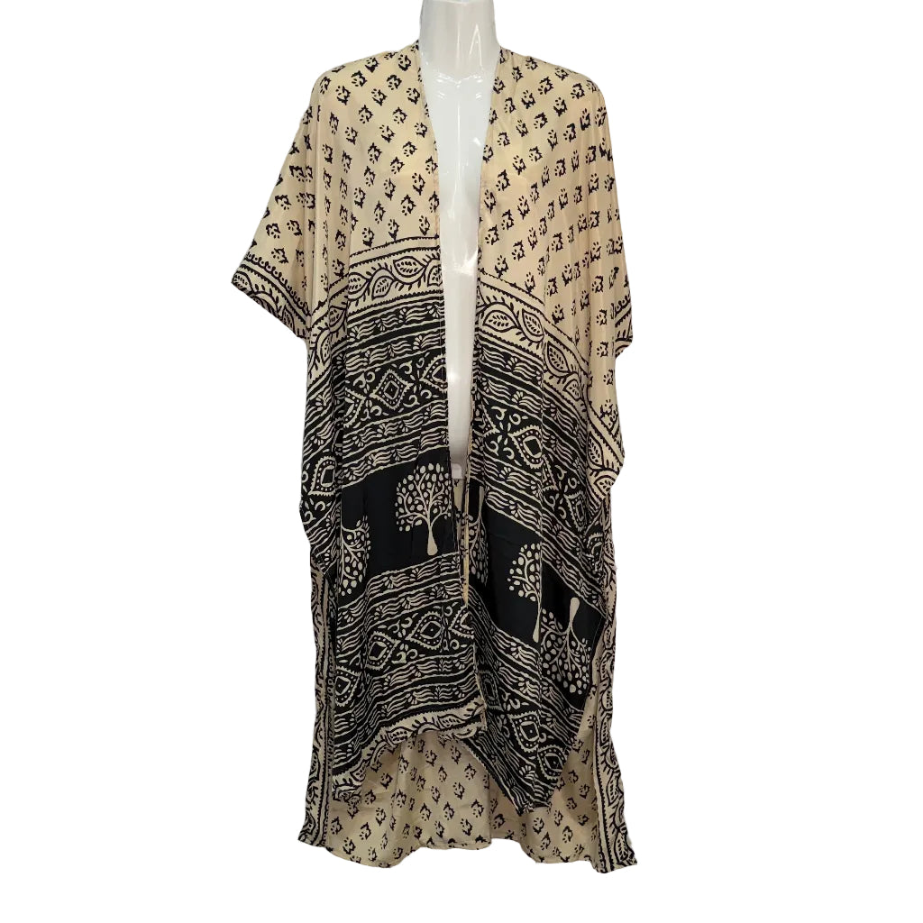 Kimono Horizonte Bis Estampado Árbol de la Vida Largo Angara Moda