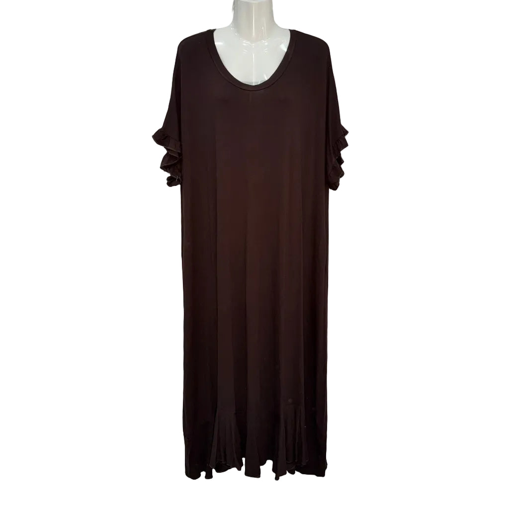 Vestido Largo Alexa con Mangas Volante
