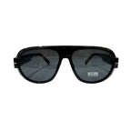 Gafas de Sol Aviador Oversize Montura Acetato Negro Barra Superior VE06