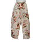 Pantalón Siempreviva estampado floral con bolsillos de parche y tiro alto
