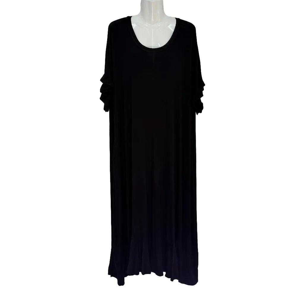 Vestido Largo Alexa con Mangas Volante