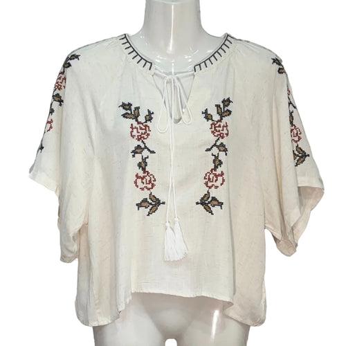Blusa Bordado Punto de Cruz Boho Malú