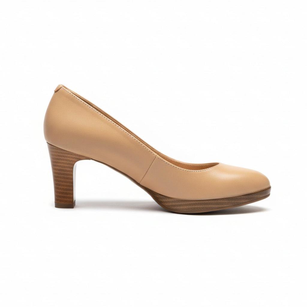 Zapato vestir tacon piel