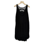 Vestido corto Mariola sin mangas con espalda de crochet calado