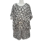 Bermuda Lacandona animal print leopardo cintura elástica tachuelas