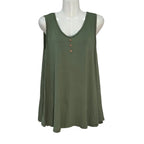 Camiseta Rocío sin mangas con botones de madera y escote redondo