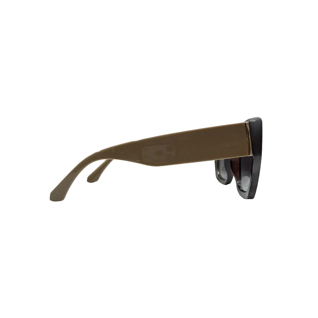 Gafas de Sol Cuadradas Montura Acetato Estampado Zebra Patilla Beige VE05