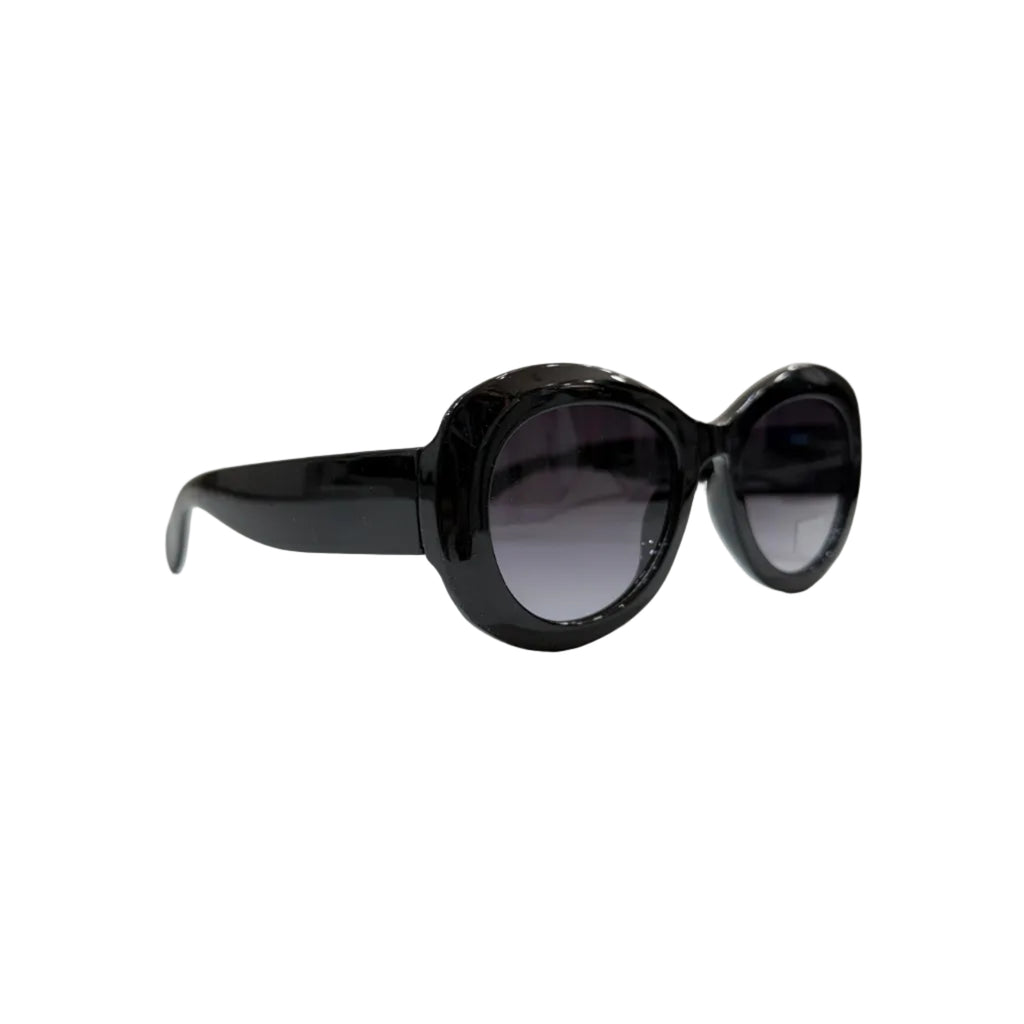 Gafas de Sol Ovaladas Montura Acetato Negro Lentes Degradadas VE04