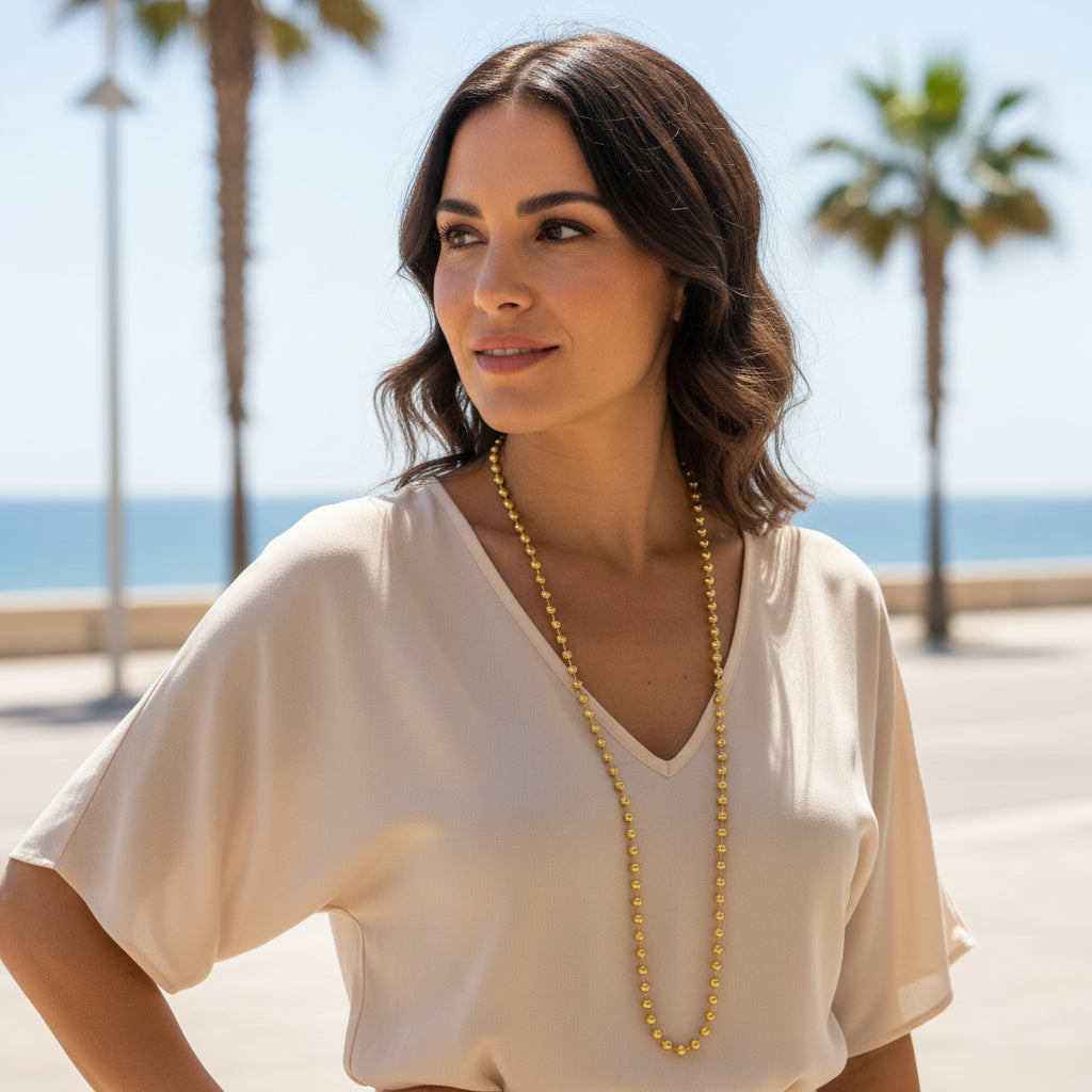 Collar largo batea
