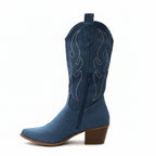 Bota media caña campera