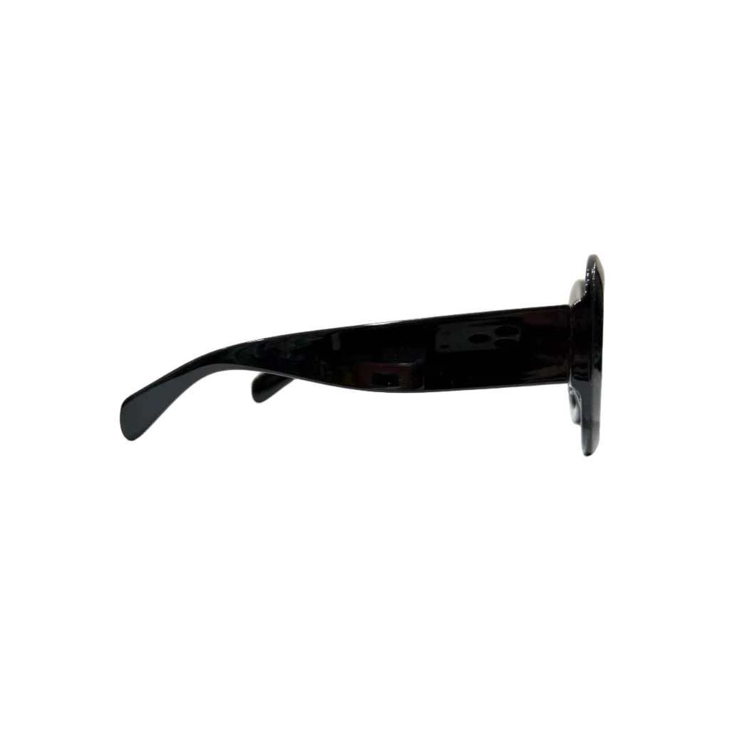 Gafas de Sol Ovaladas Montura Acetato Negro Lentes Degradadas VE04
