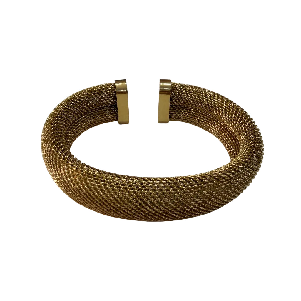 Brazalete Claudia | Cuff de Malla Dorada