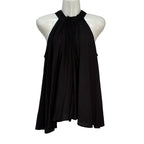 Camiseta Plenitud Halter con Cuello Fruncido y Vuelo Amplio