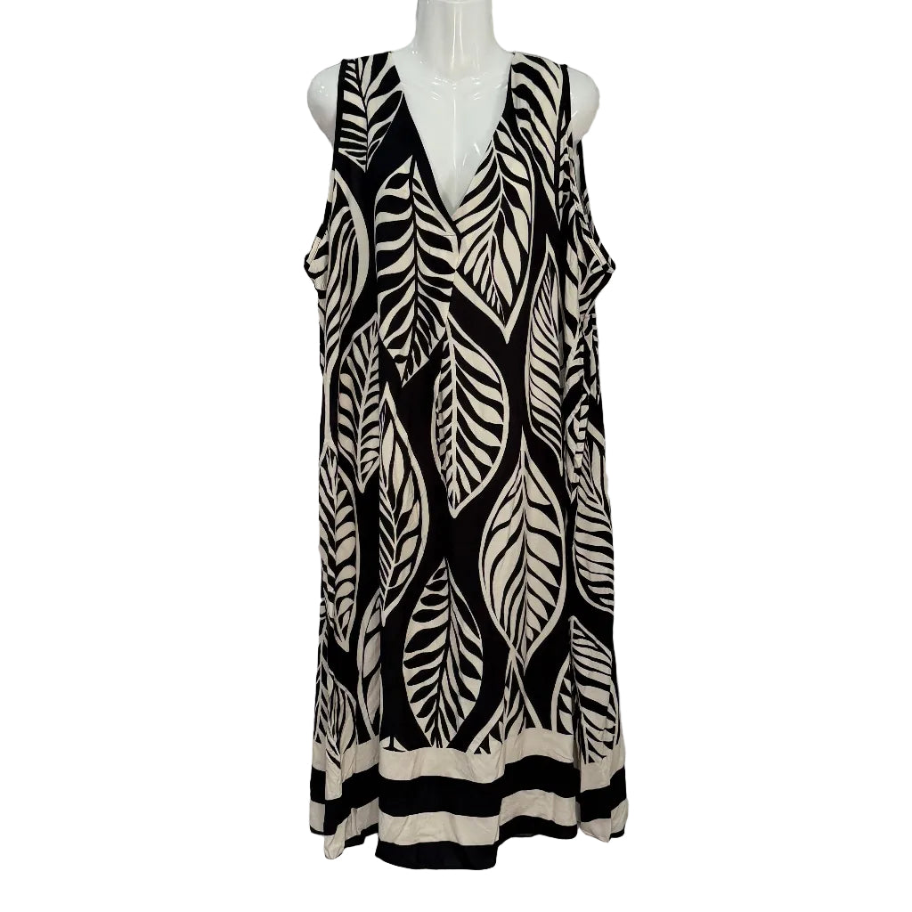 Vestido Midi Alex Estampado Hojas Tropical