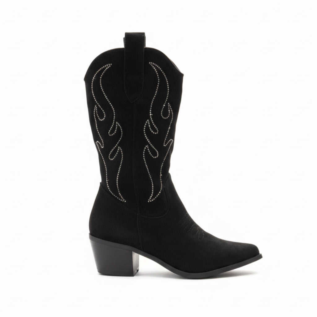 Bota media caña campera