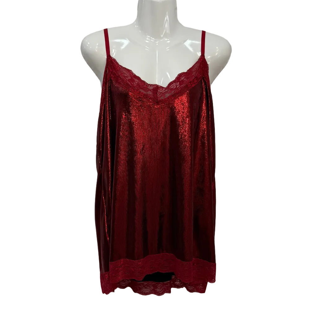Lencera de lamé en color rojo