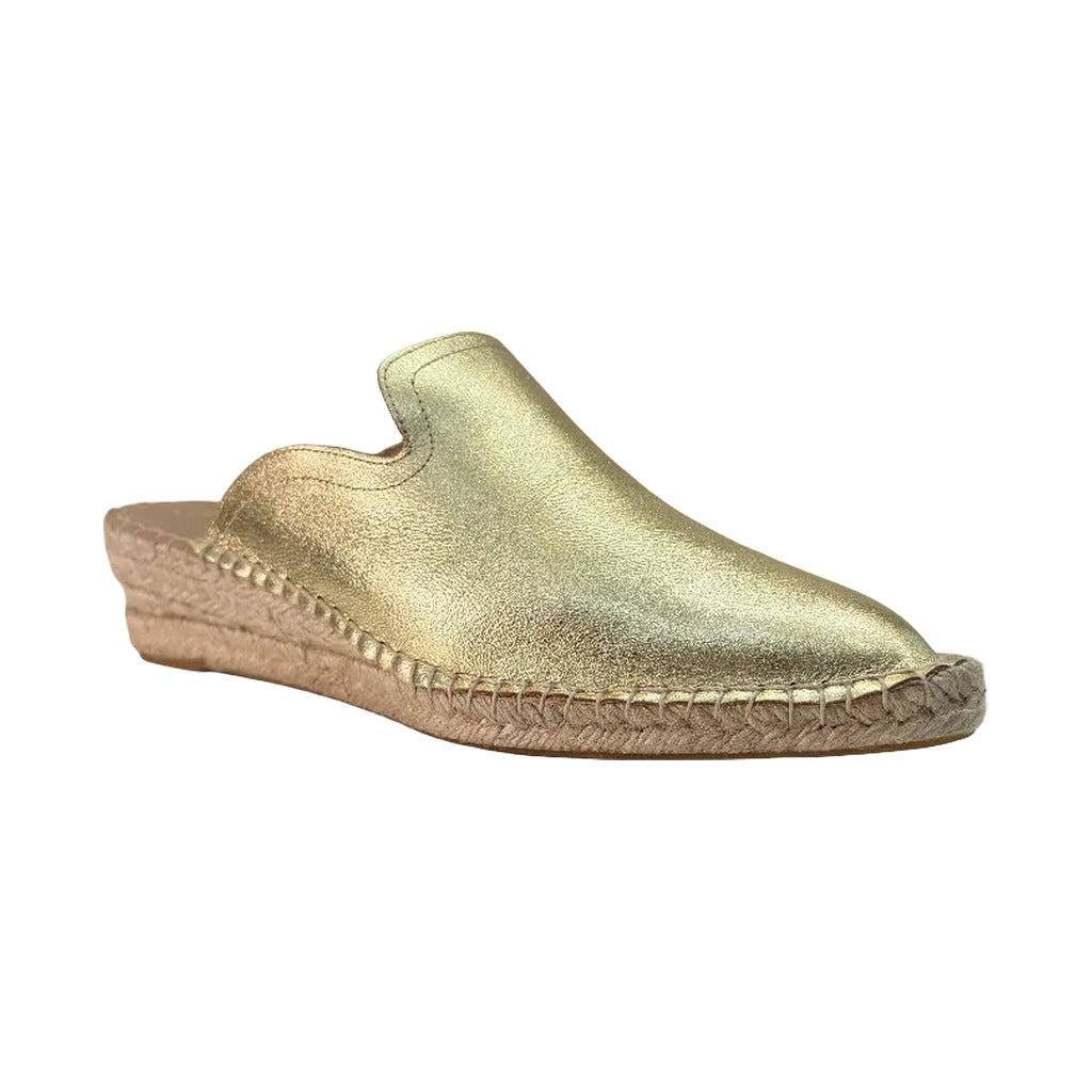 Zueco napa Angara en color Dorado sobre fondo blanco para mujer Angara Moda