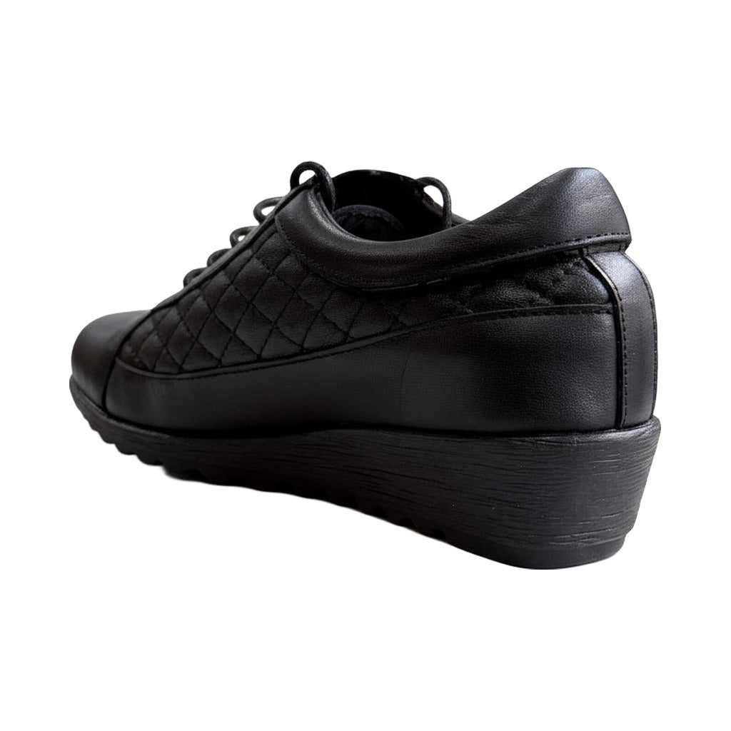 Zapato deportivo señora piel sobre fondo blanco, vista lateral para mujer Angara Moda