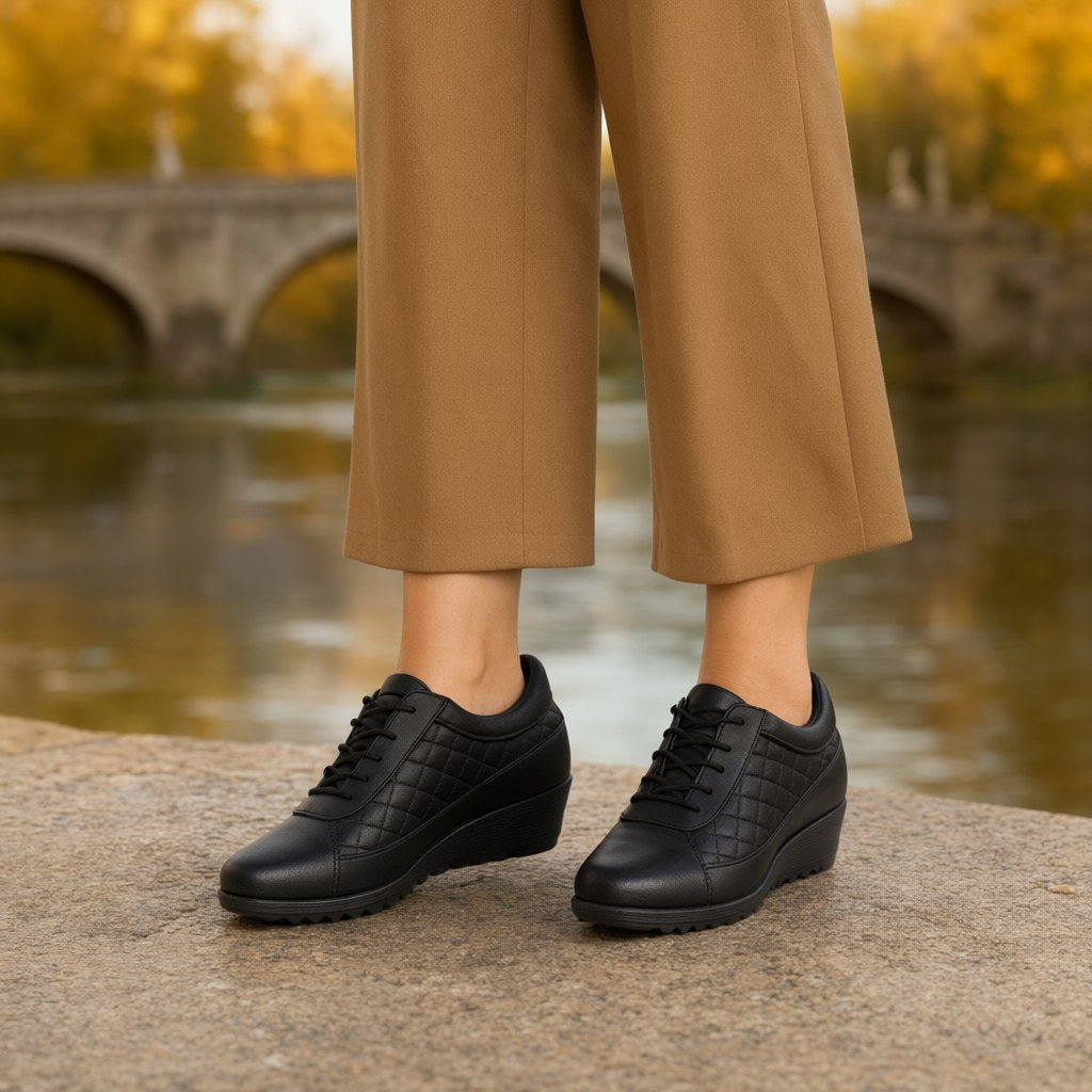 Zapato deportivo señora piel con una modelo para mujer Angara Moda