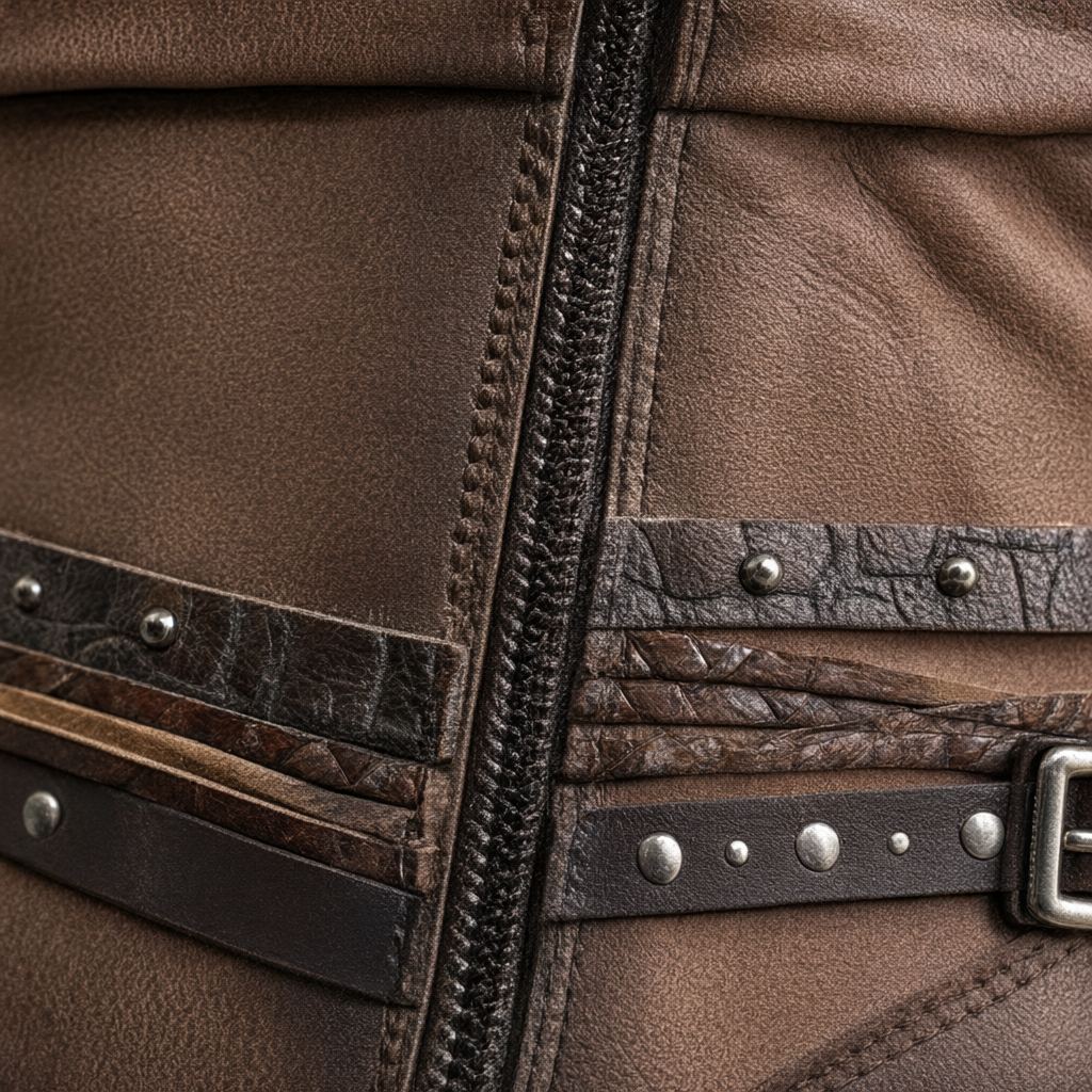 Detalle de Botin campero cuero para mujer Angara Moda