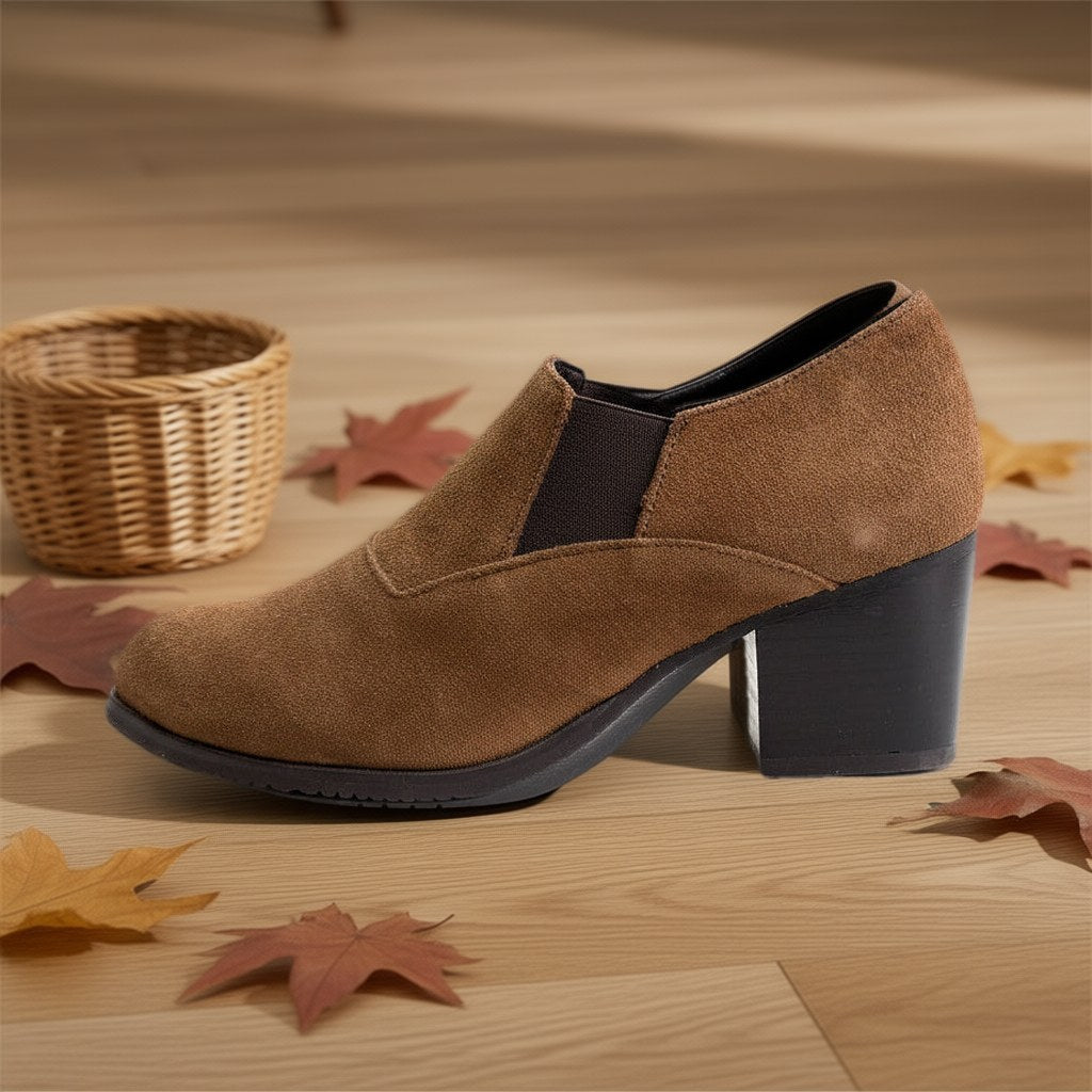 Zapato tacon señora serraje sobre una superficie para mujer Angara Moda