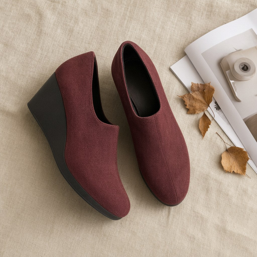 Zapato cuña elastico desde arriba para mujer Angara Moda